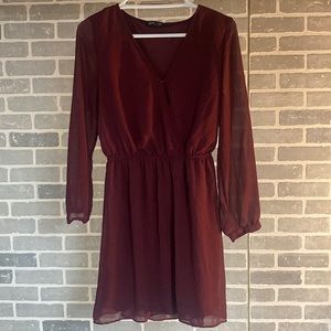 Plum Long Sleeve Dress